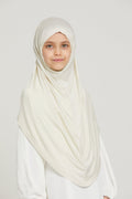 Khimar Jersey Premium Filles Junior - Blanc Cassé