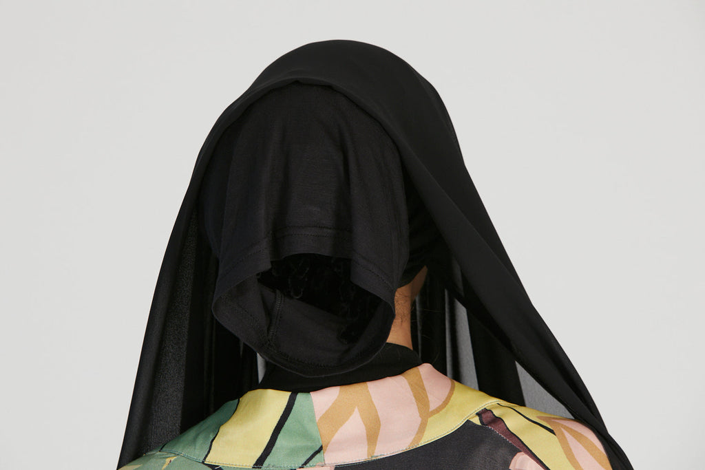 Hijab Mousseline Instantané Premium - Noir
