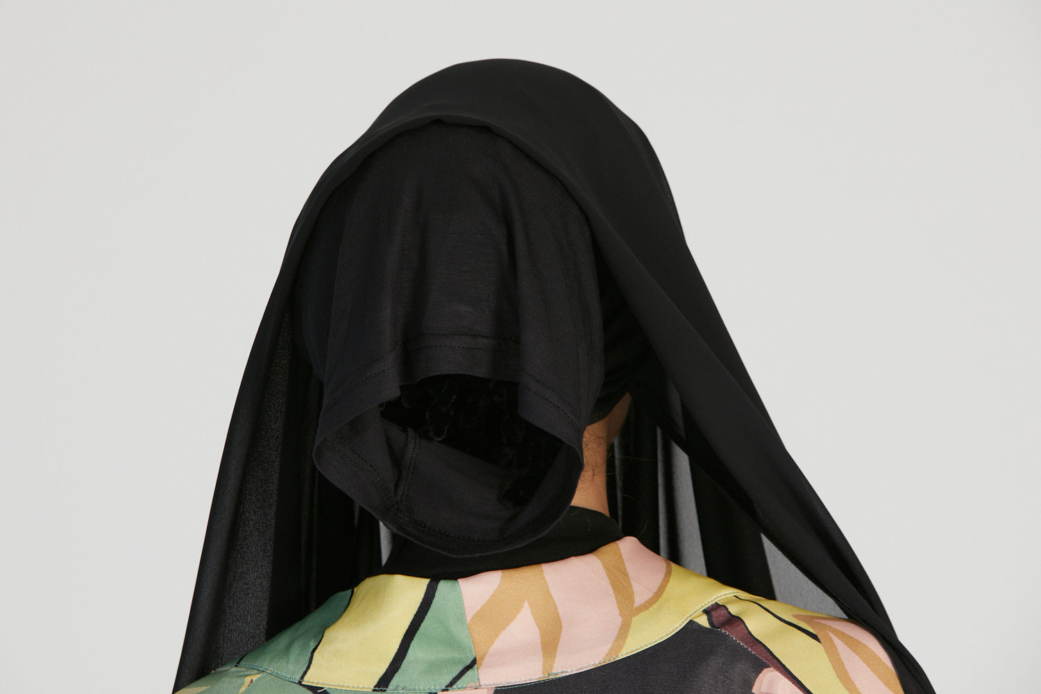 Hijab Mousseline Instantané Premium - Noir