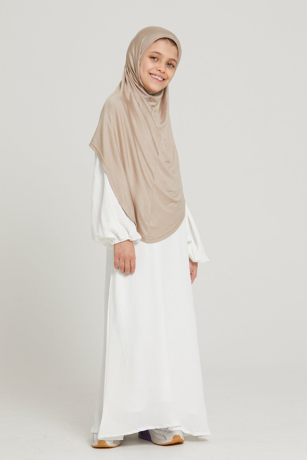 Khimar Jersey Premium Filles Junior - Nude