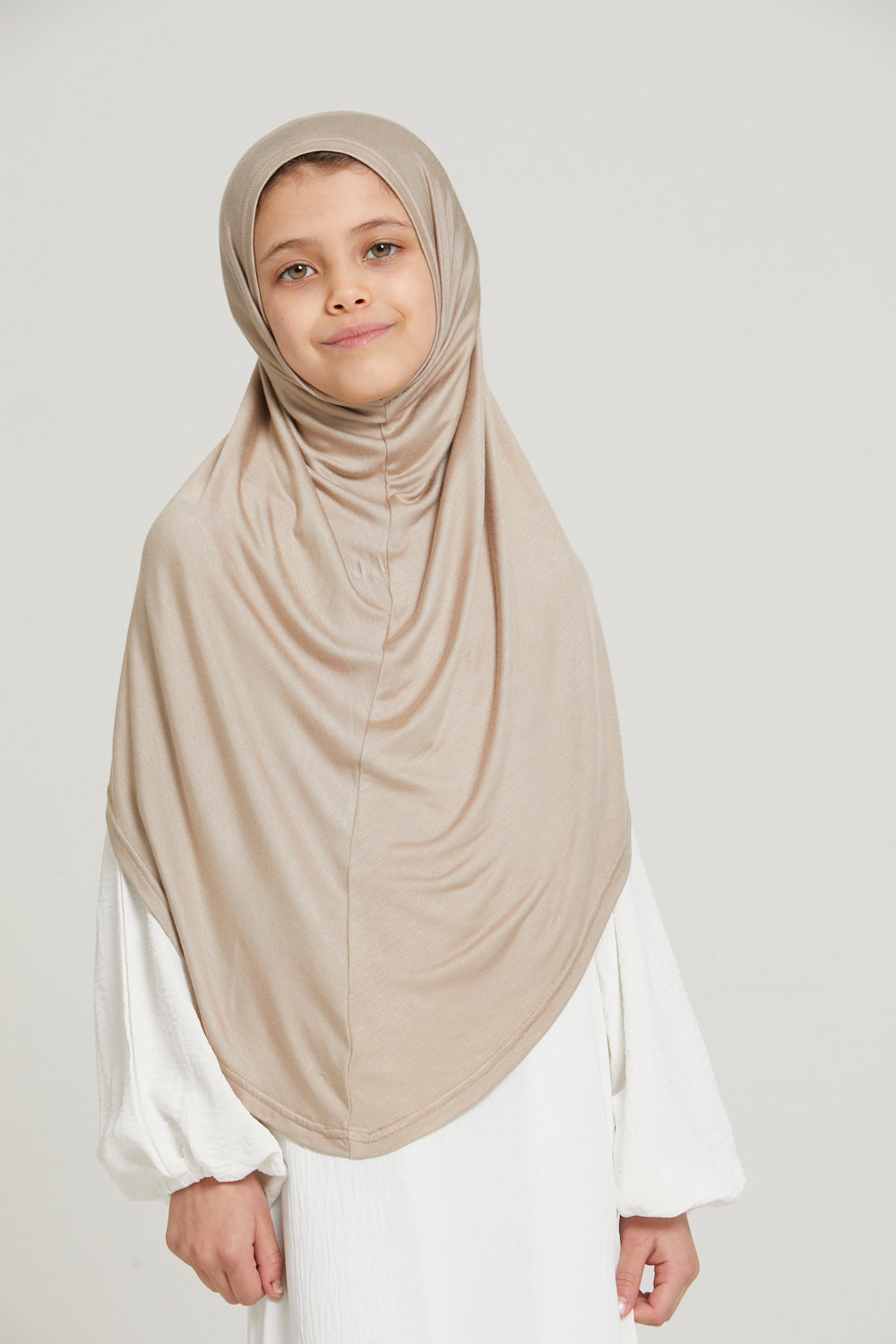 Khimar Jersey Premium Filles Junior - Nude