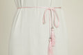 Ceinture Rose Pâle Fine à Cordon Tressé et Pompon