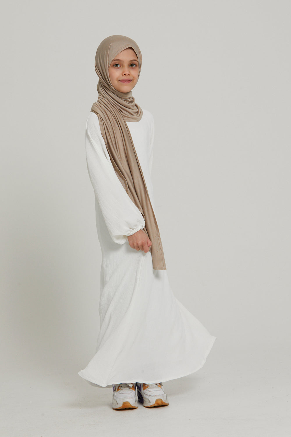 Hijab Jersey Instantané Filles Junior - Nude