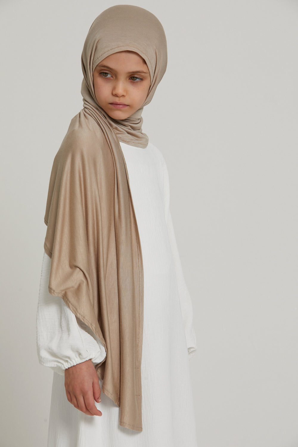 Hijab Jersey Instantané Filles Junior - Nude