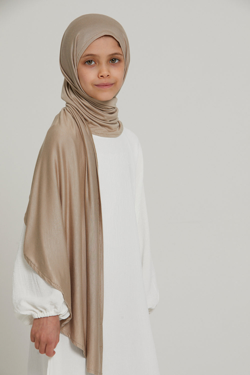Hijab Jersey Instantané Filles Junior - Nude