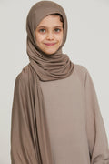 Hijab Jersey Instantané Filles Junior - Café au Lait