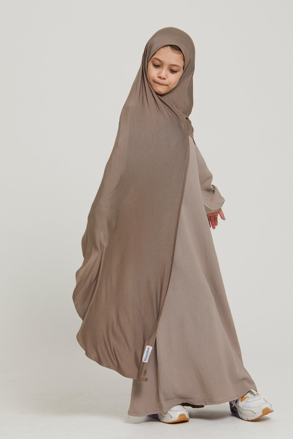 Hijab Jersey Instantané Filles Junior - Café au Lait