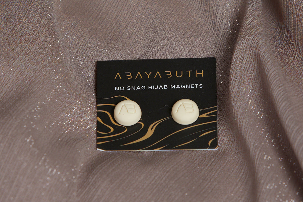 Lot de 2 Aimants Hijab Premium - Ivoire Mat