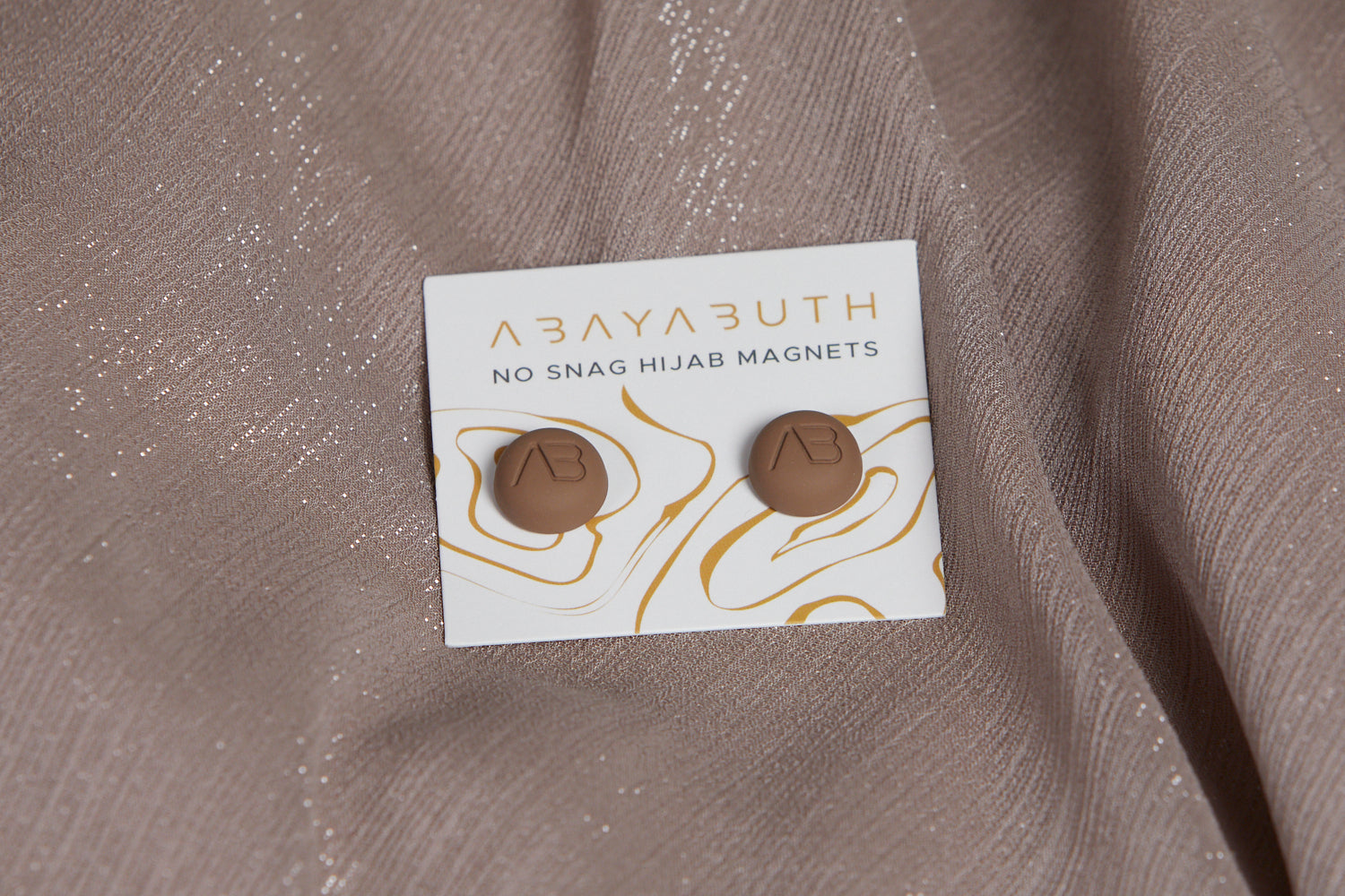 Lot de 2 Aimants Hijab Premium - Moka Mat