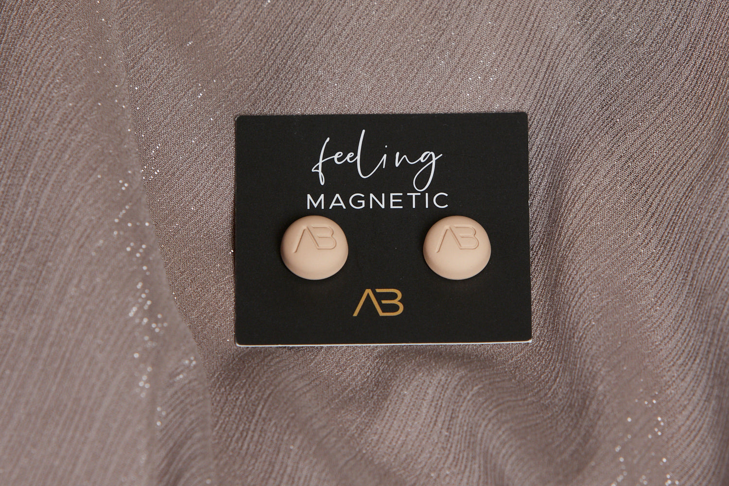 Lot de 2 Aimants Hijab Premium - Latte Mat