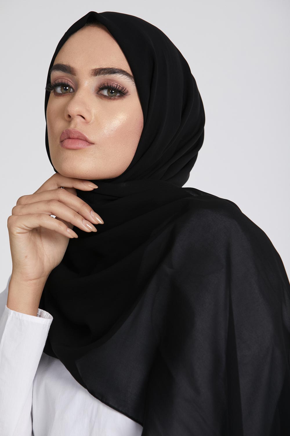 Hijab Georgette Luxe - Noir