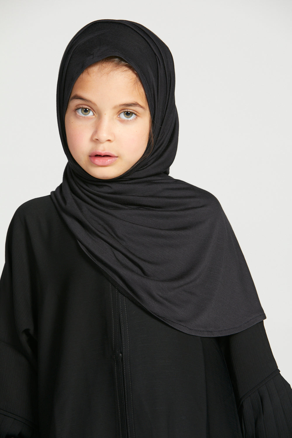 Hijab Jersey Instantané Premium Filles Junior - Noir