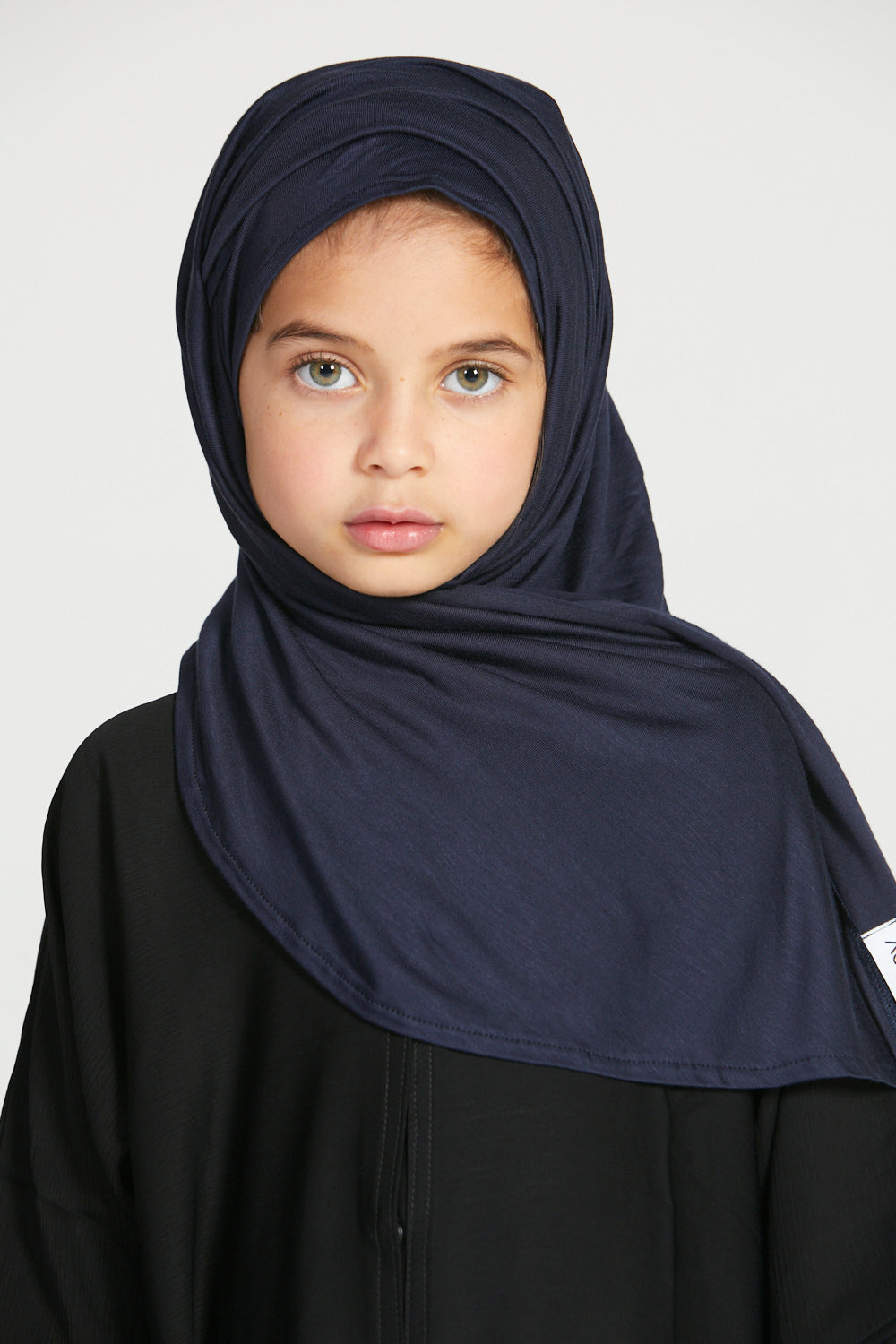 Hijab Jersey Instantané Premium Filles Junior - Marine