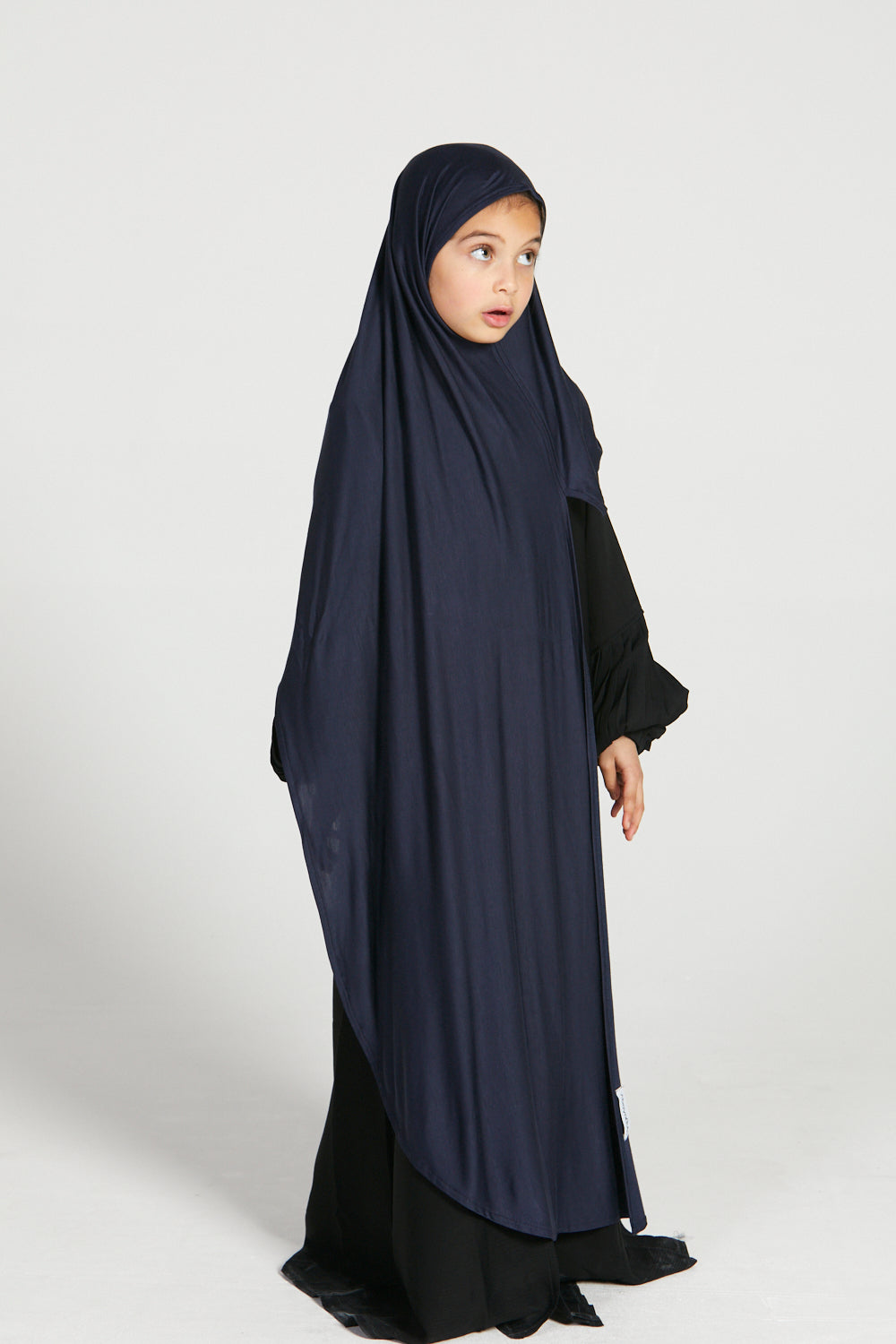 Hijab Jersey Instantané Premium Filles Junior - Marine