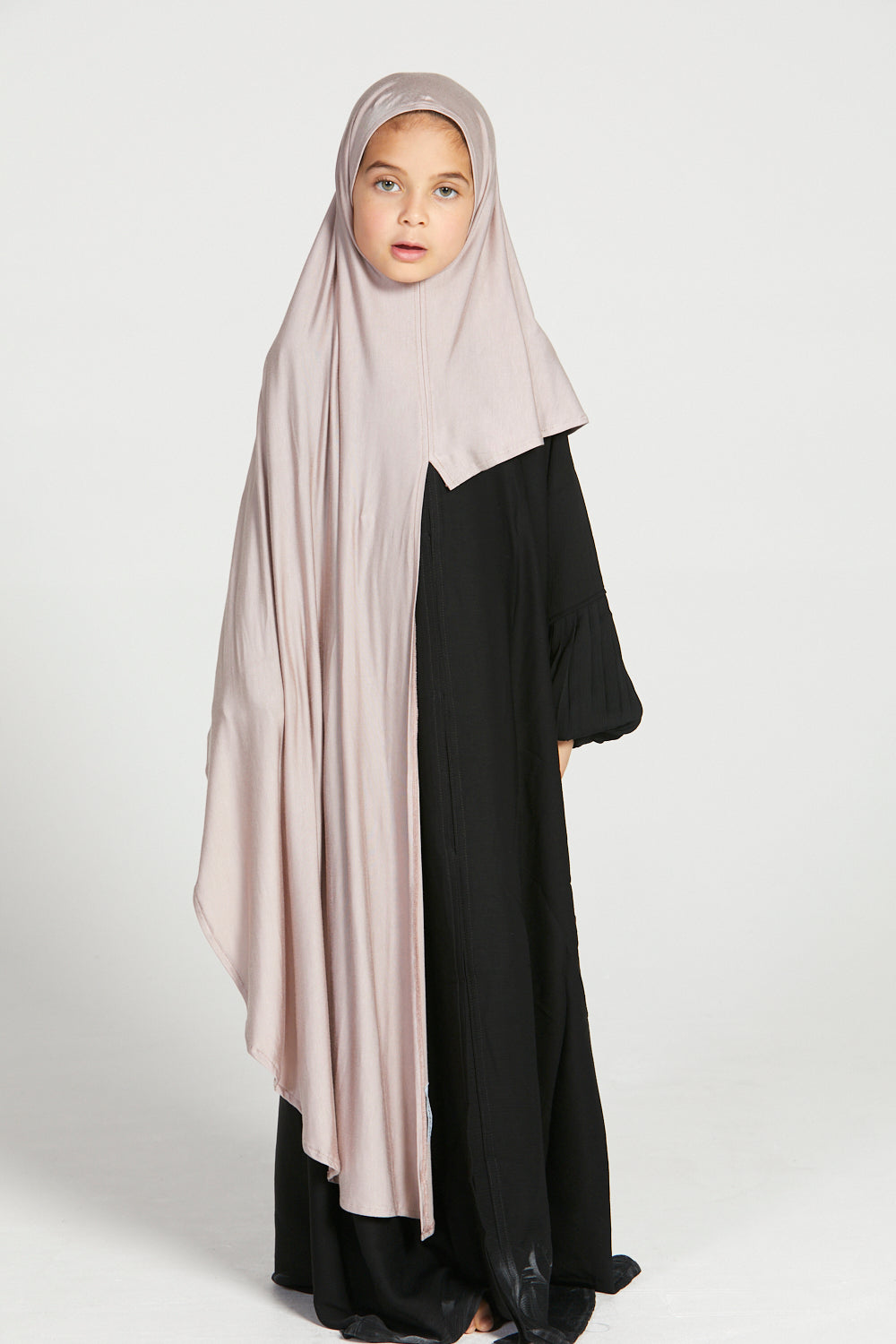 Hijab Jersey Instantané Premium Filles Junior - Vison