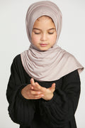 Hijab Jersey Instantané Premium Filles Junior - Vison