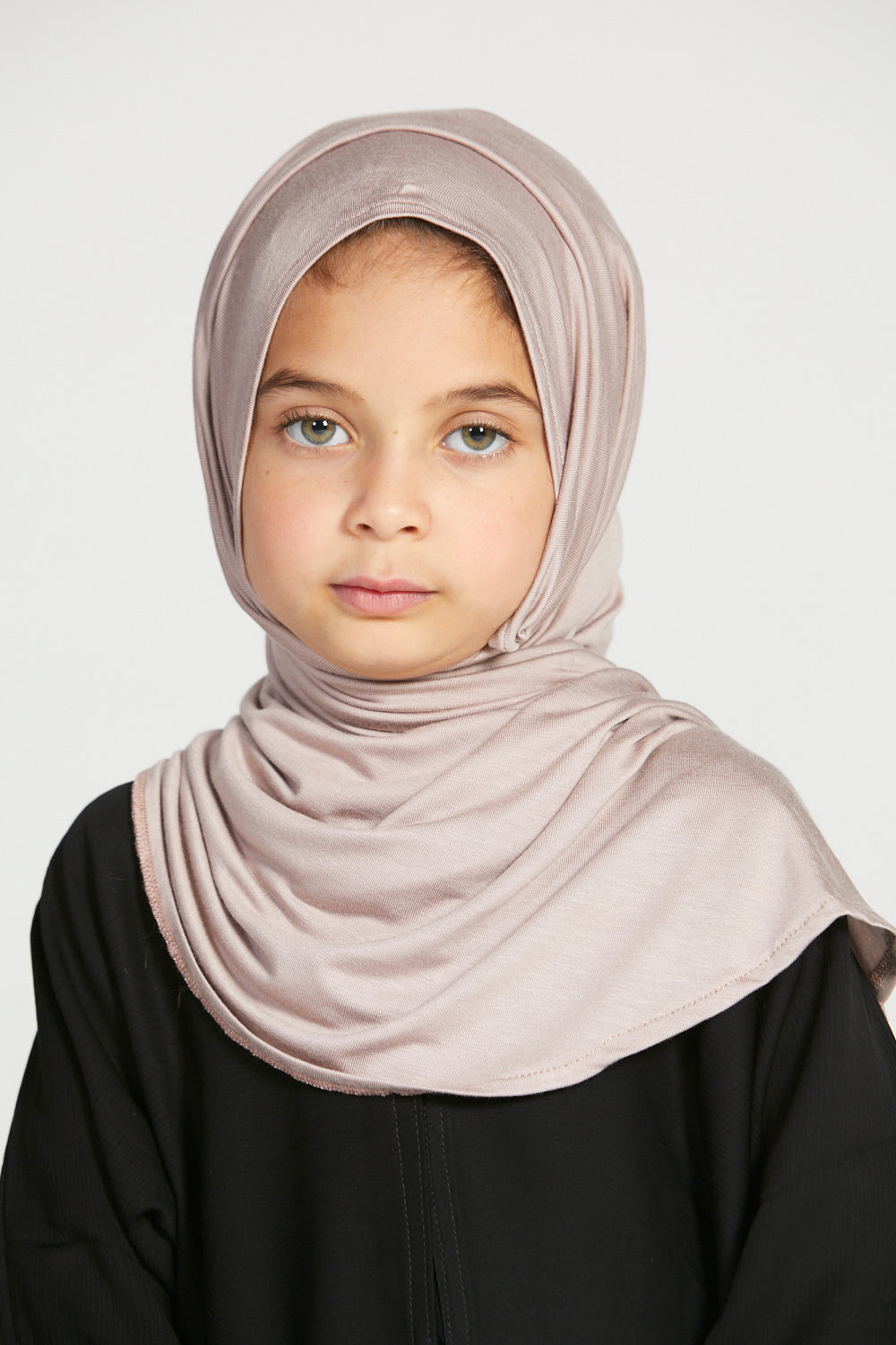 Hijab Jersey Instantané Premium Filles Junior - Vison