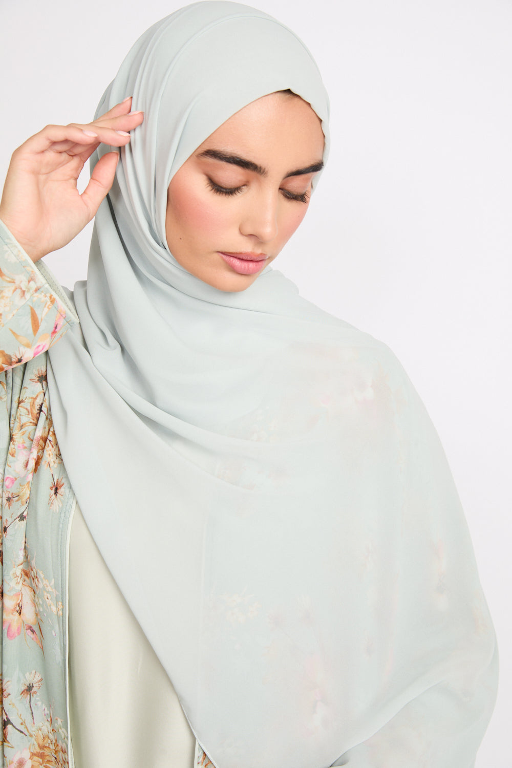 Hijab Georgette Luxe Doux - Menthe Givrée