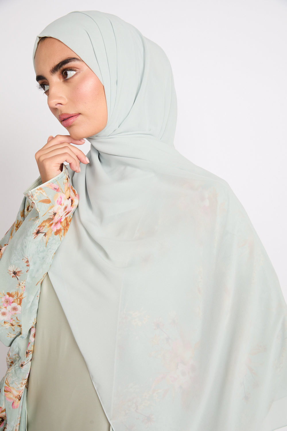 Hijab Georgette Luxe Doux - Menthe Givrée