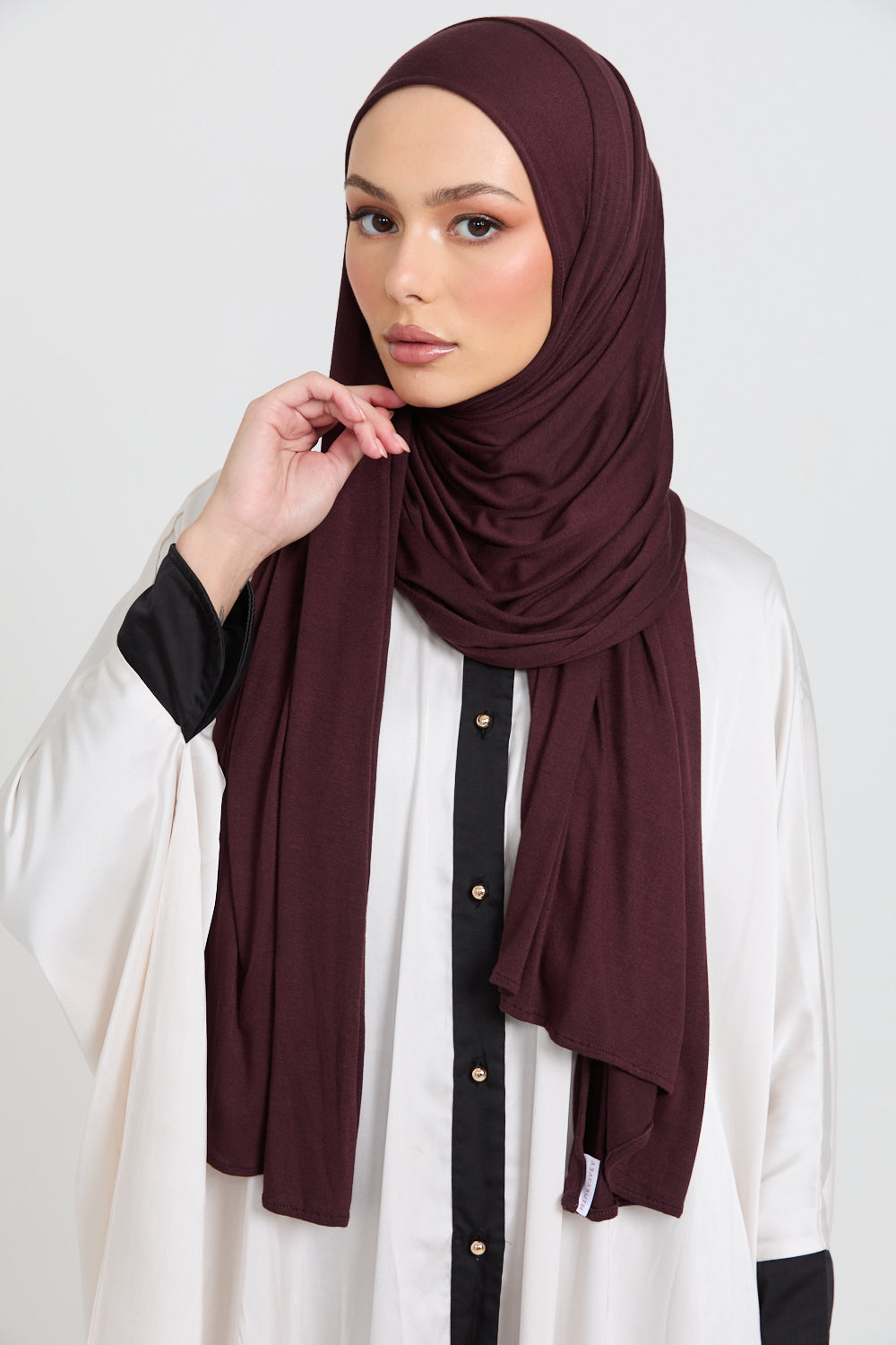 Hijab Jersey Acajou Crépusculaire