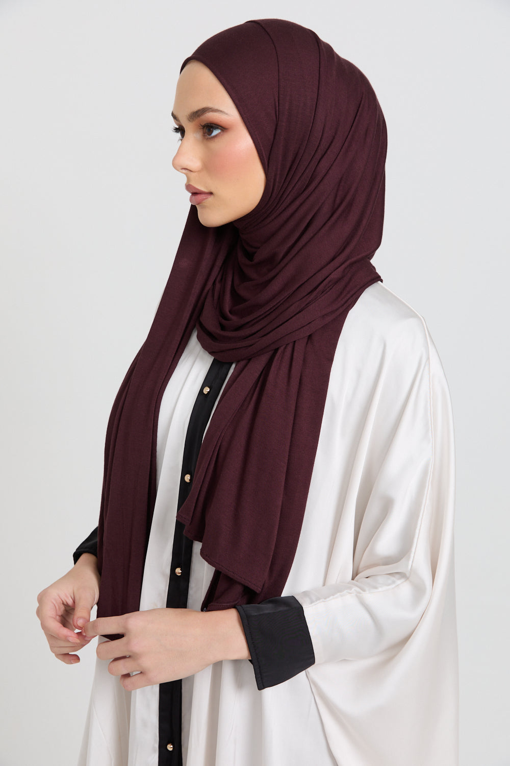 Hijab Jersey Acajou Crépusculaire