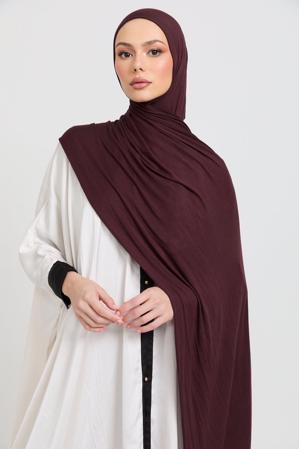 Hijab Jersey Acajou Crépusculaire