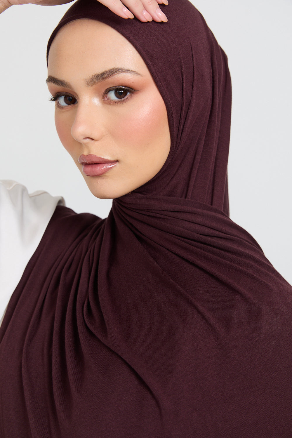 Hijab Jersey Acajou Crépusculaire