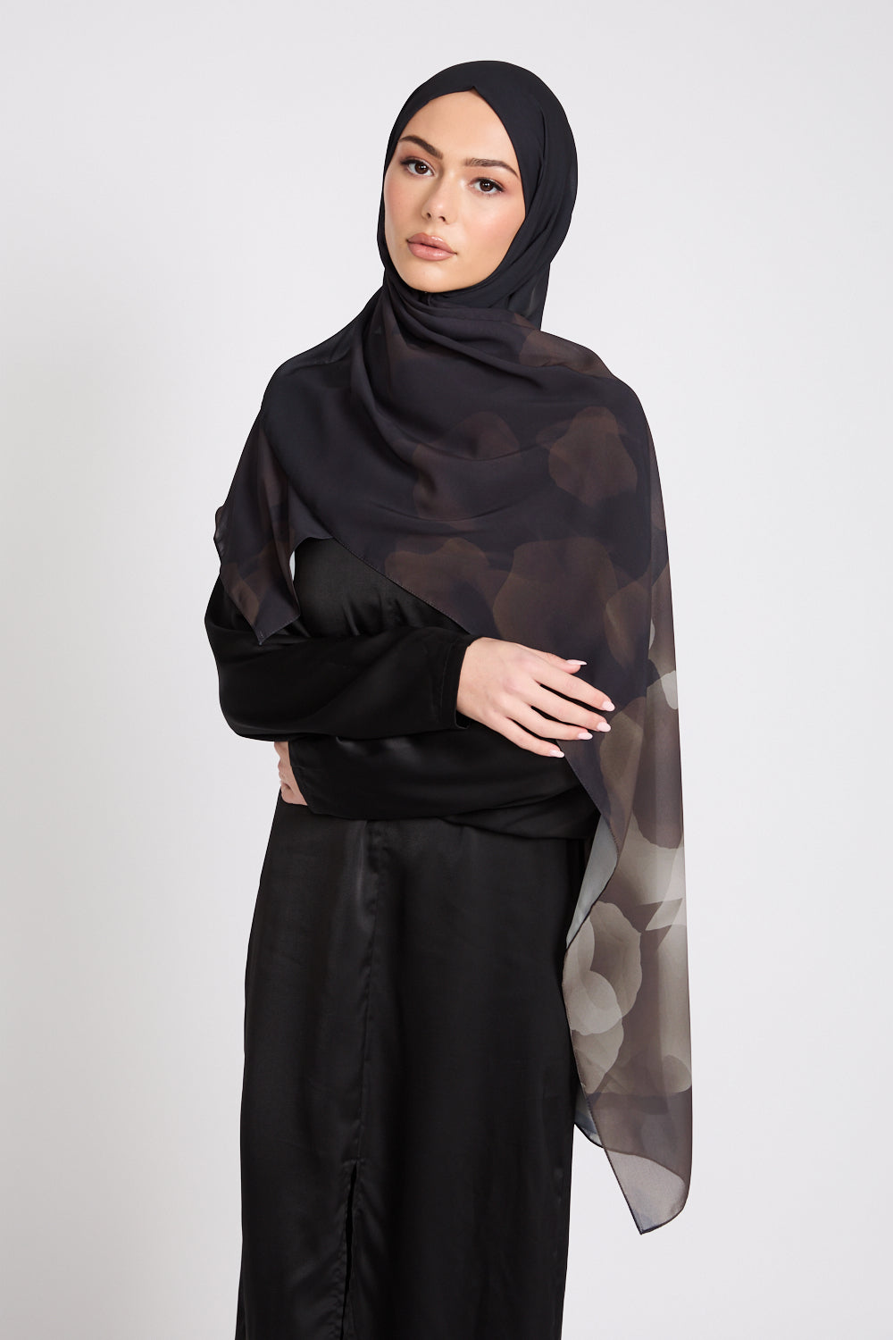 Hijab Imprimé Luxe - Étreinte Lunaire - ÉDITION LIMITÉE