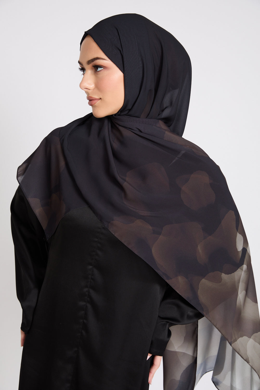 Hijab Imprimé Luxe - Étreinte Lunaire - ÉDITION LIMITÉE