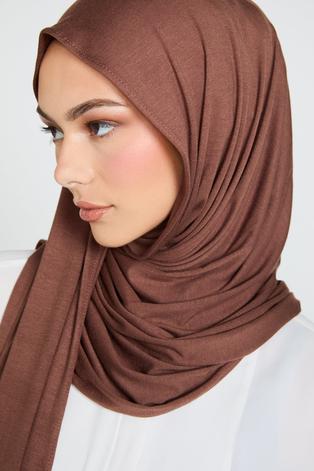 Hijab Jersey Châtaigne Fumée