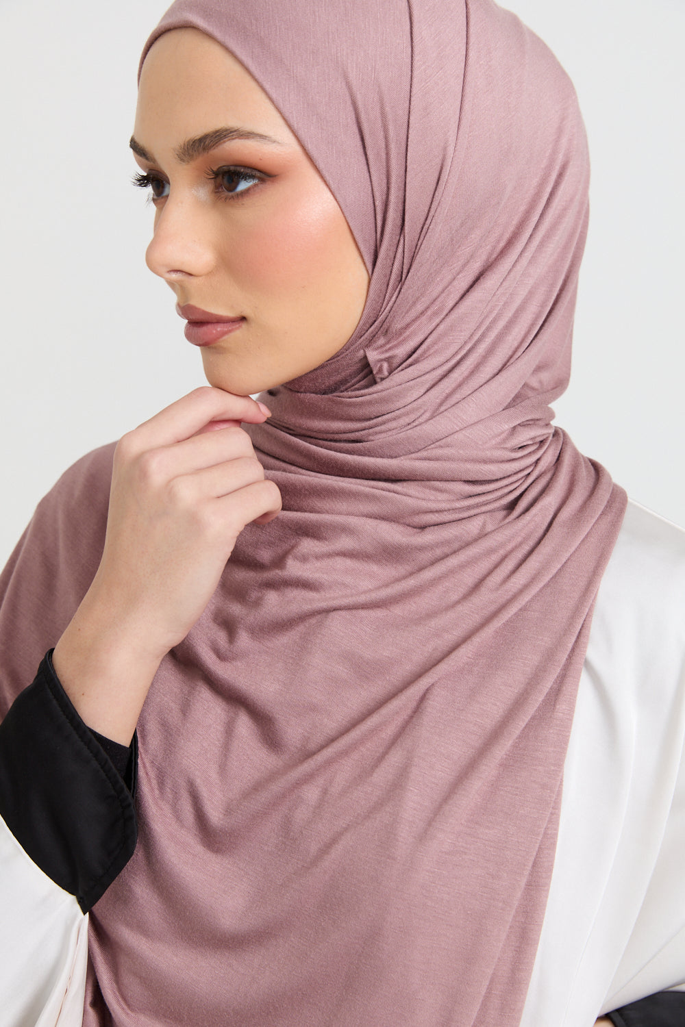 Hijab Jersey Rose Poudré