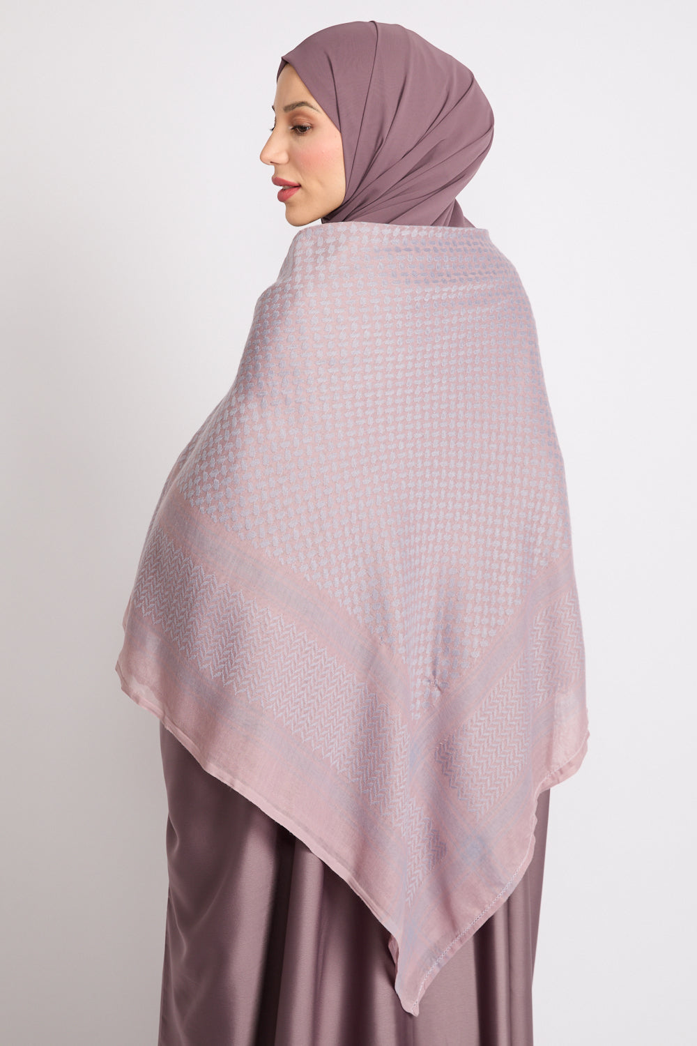 Foulard Keffieh - Mauve Rosé