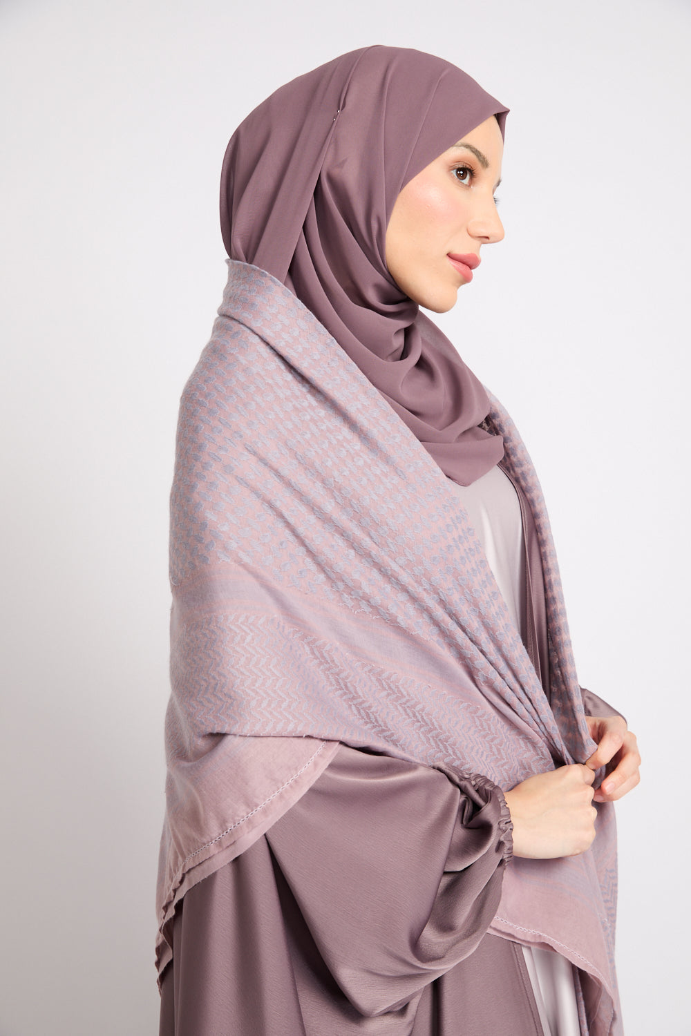Foulard Keffieh - Mauve Rosé