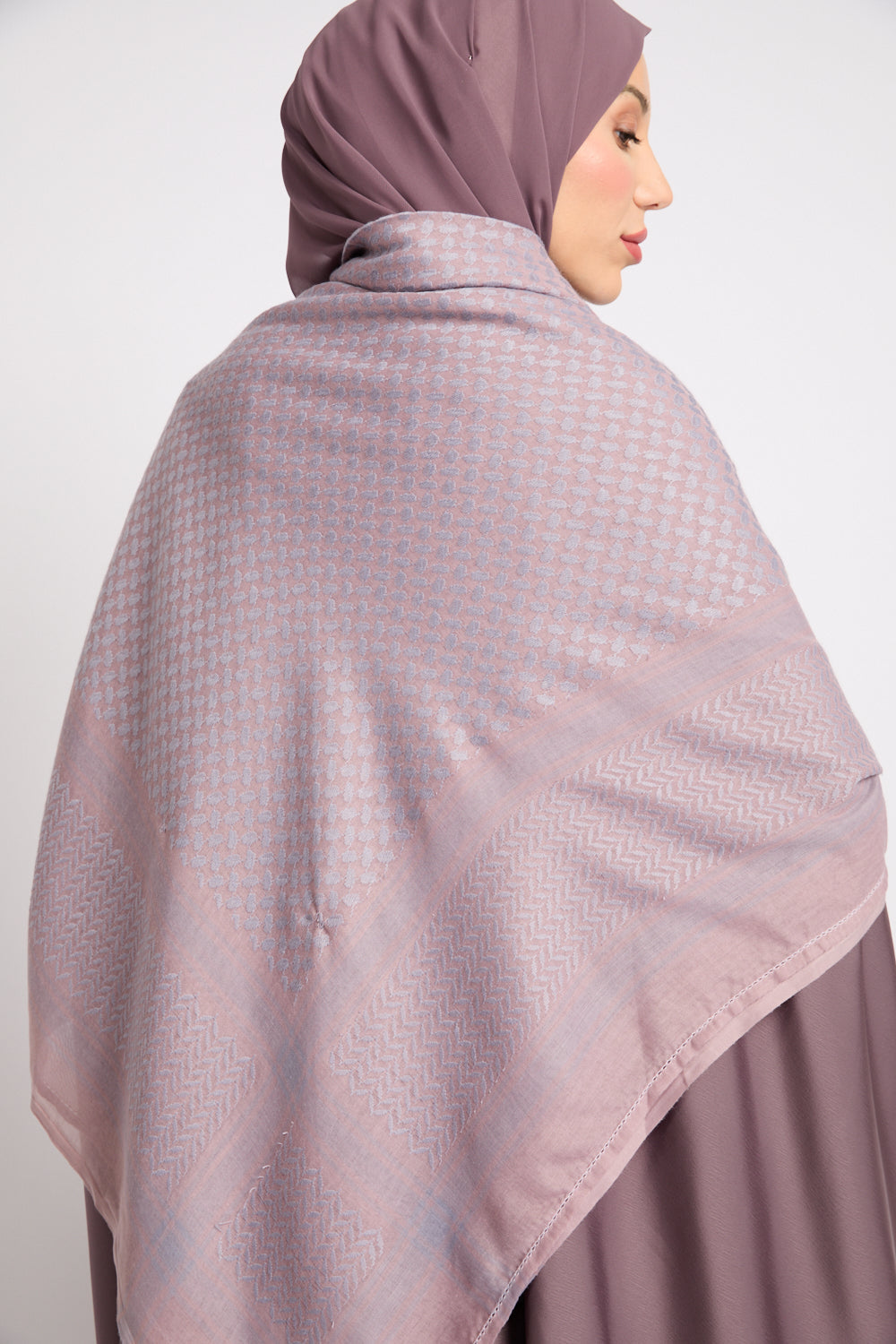 Foulard Keffieh - Mauve Rosé