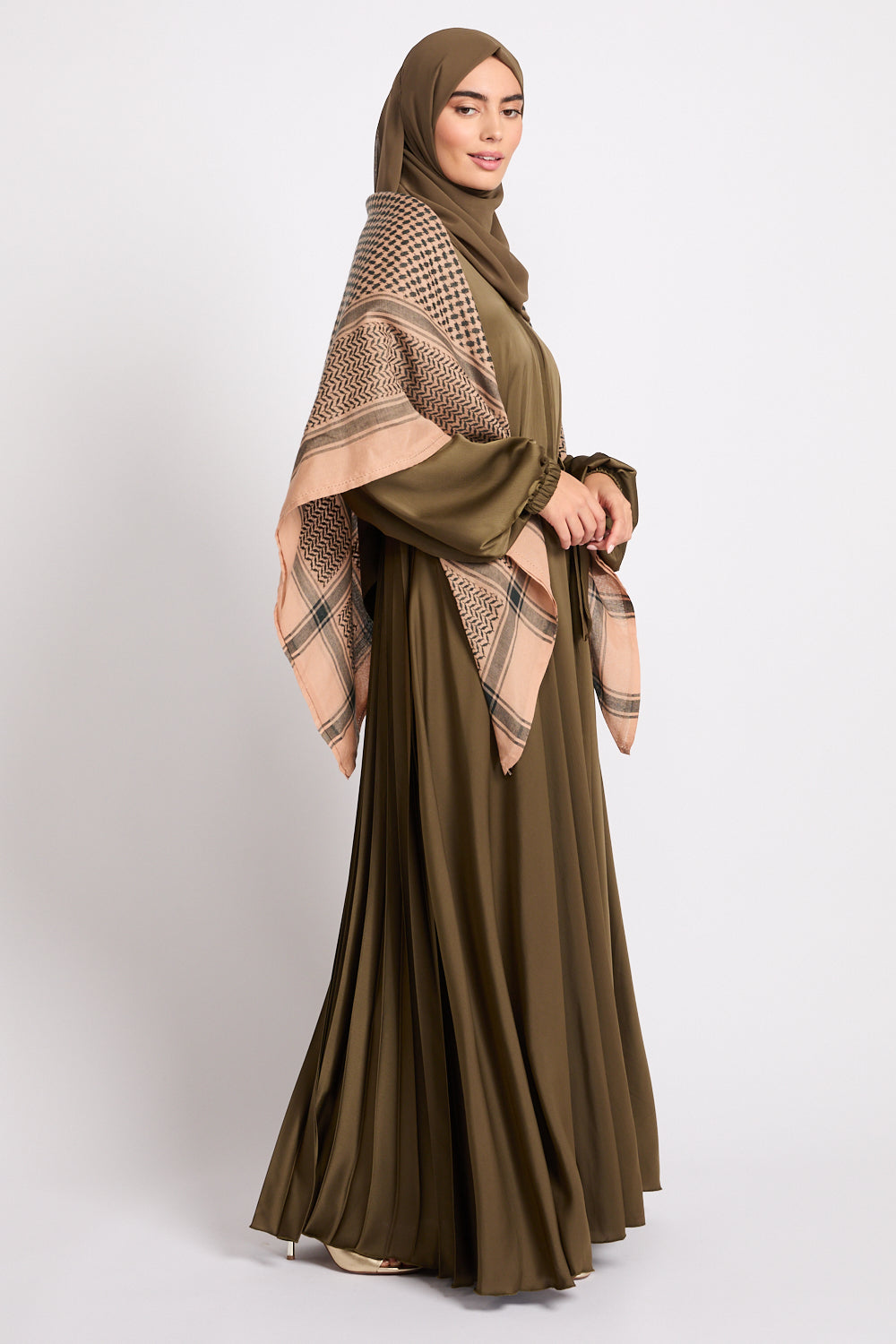 Foulard Keffieh - Olive Désertique