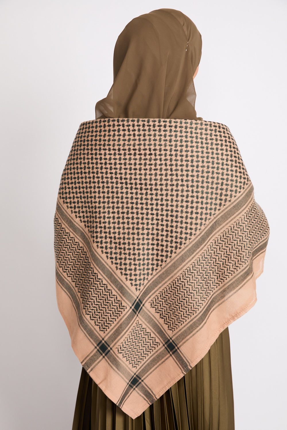 Foulard Keffieh - Olive Désertique