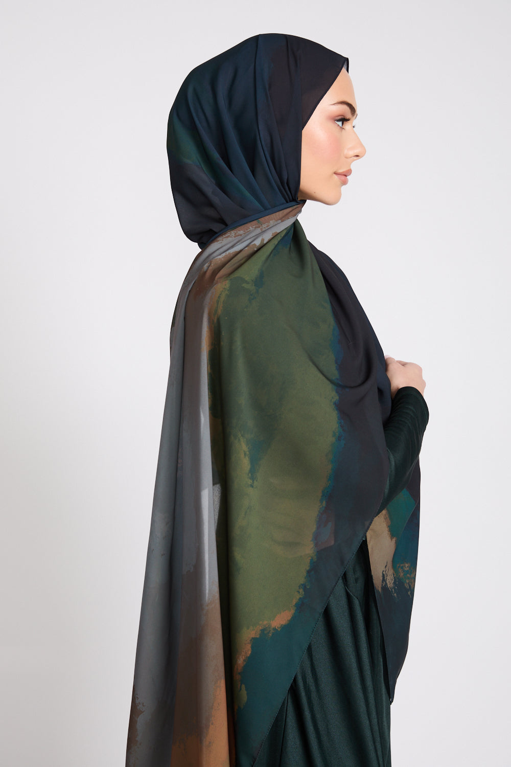 Hijab Imprimé Luxe - Mirage Céleste - ÉDITION LIMITÉE