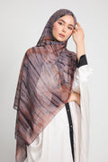 Hijab Mousseline Tie Dye Luxe - Coucher de Soleil Noir - ÉDITION LIMITÉE