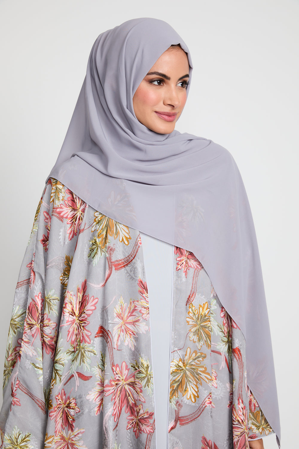 Hijab Georgette Luxe Doux - Gris Brumeux