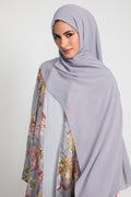 Hijab Georgette Luxe Doux - Gris Brumeux