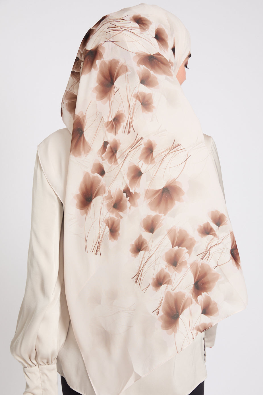 Hijab Imprimé Luxe - Crépuscule Fleuri - ÉDITION LIMITÉE