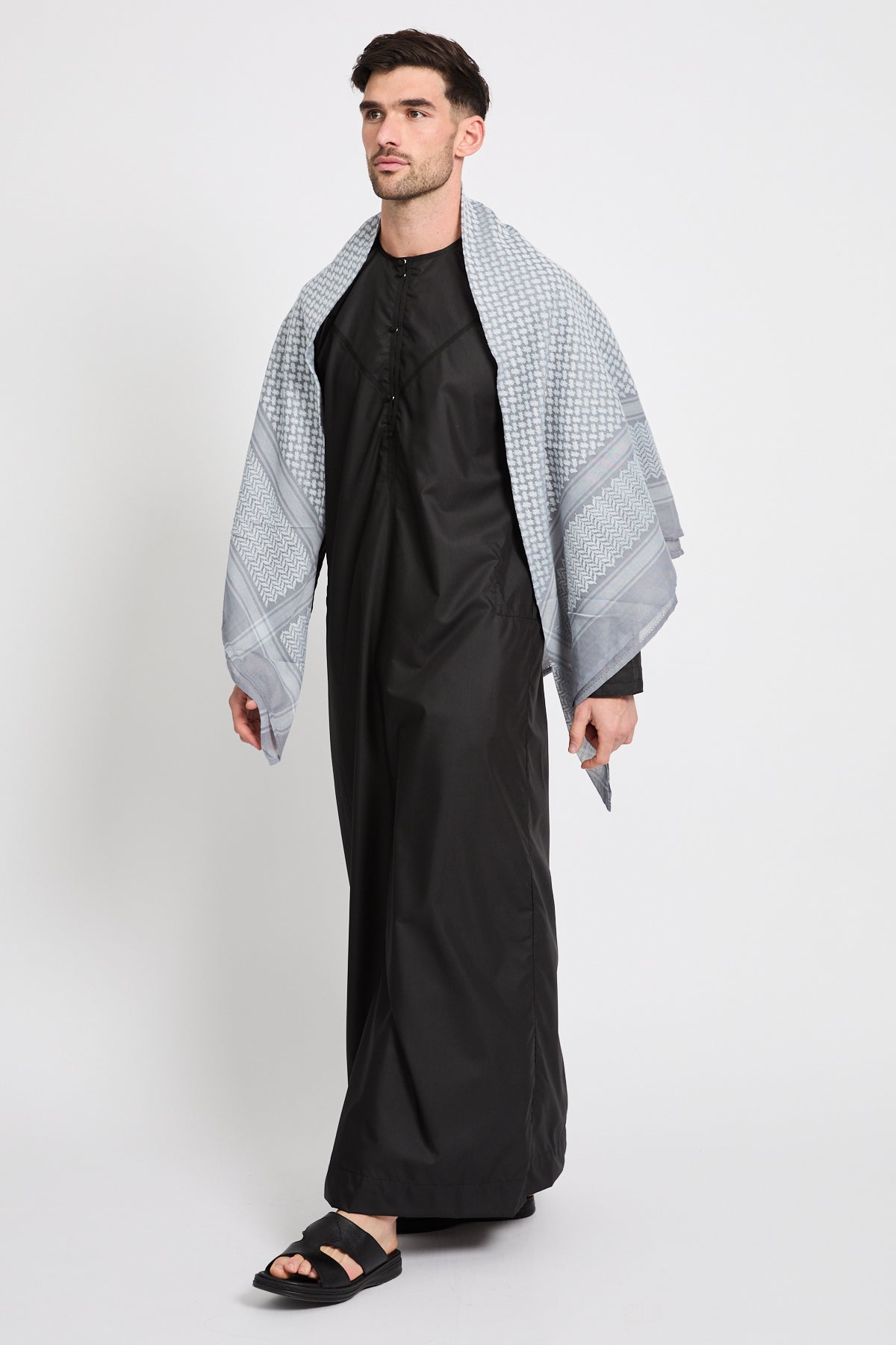 Foulard Keffieh - Brume Platine