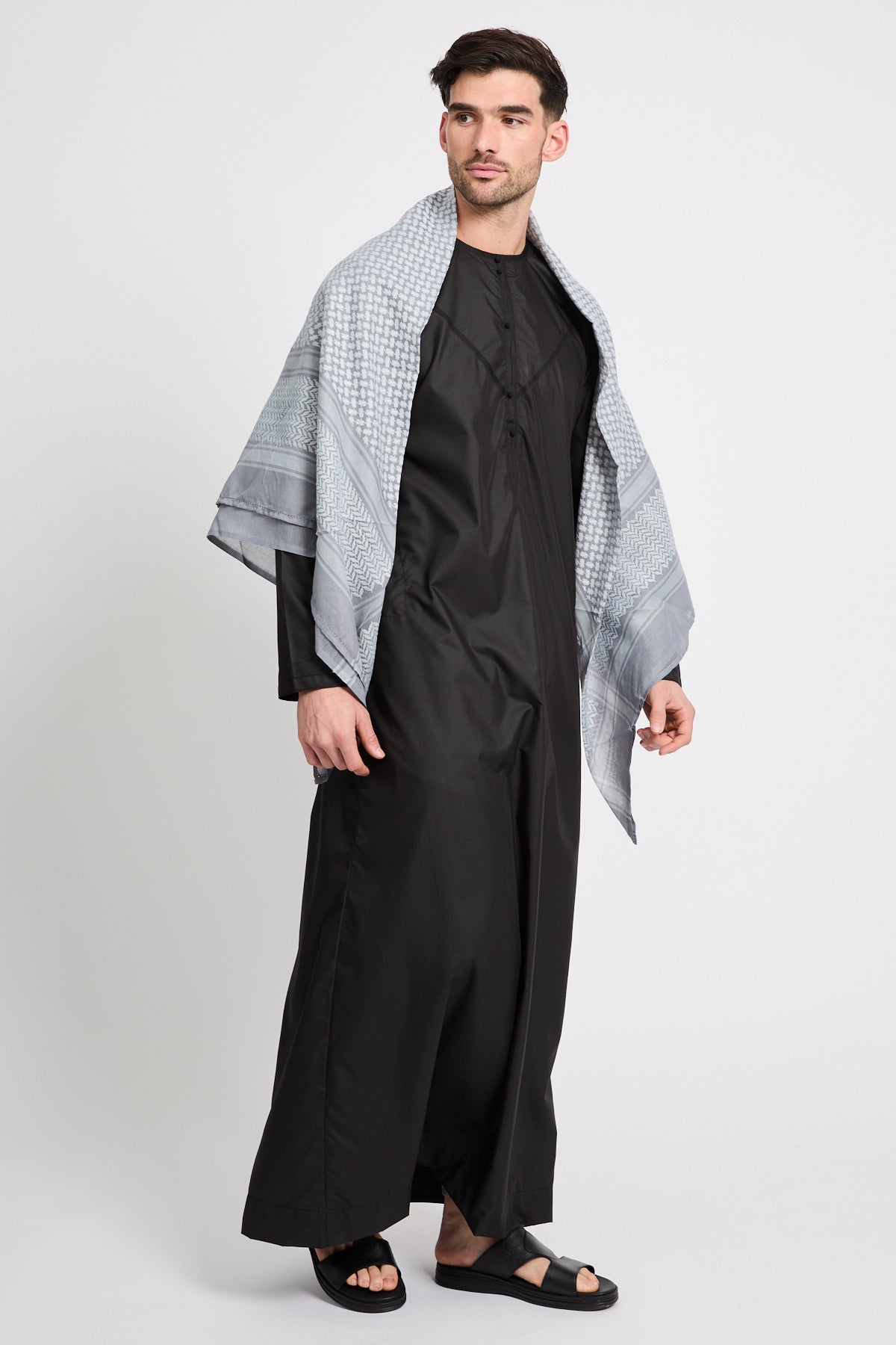 Foulard Keffieh - Brume Platine