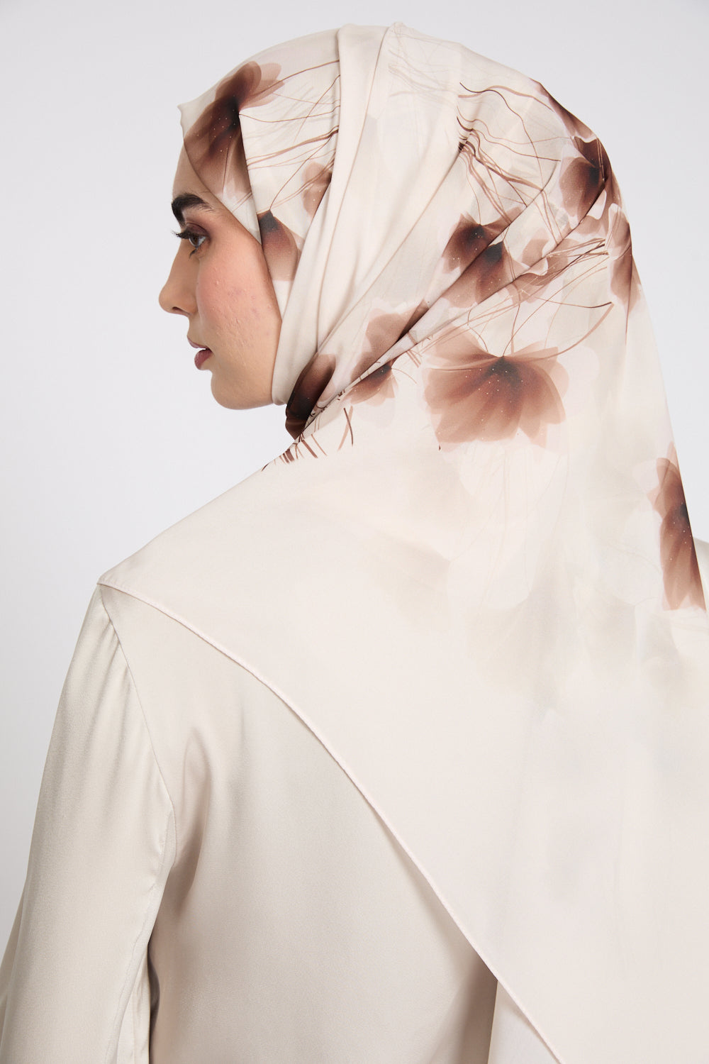Hijab Imprimé Luxe - Crépuscule Fleuri - ÉDITION LIMITÉE
