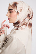 Hijab Imprimé Luxe - Crépuscule Fleuri - ÉDITION LIMITÉE