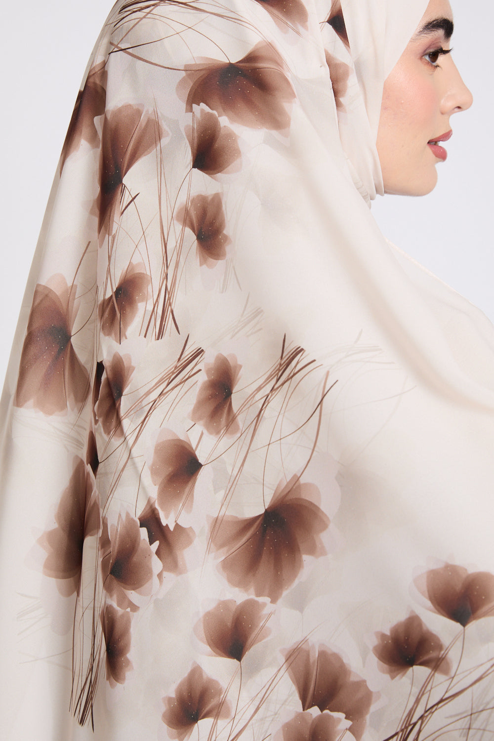 Hijab Imprimé Luxe - Crépuscule Fleuri - ÉDITION LIMITÉE