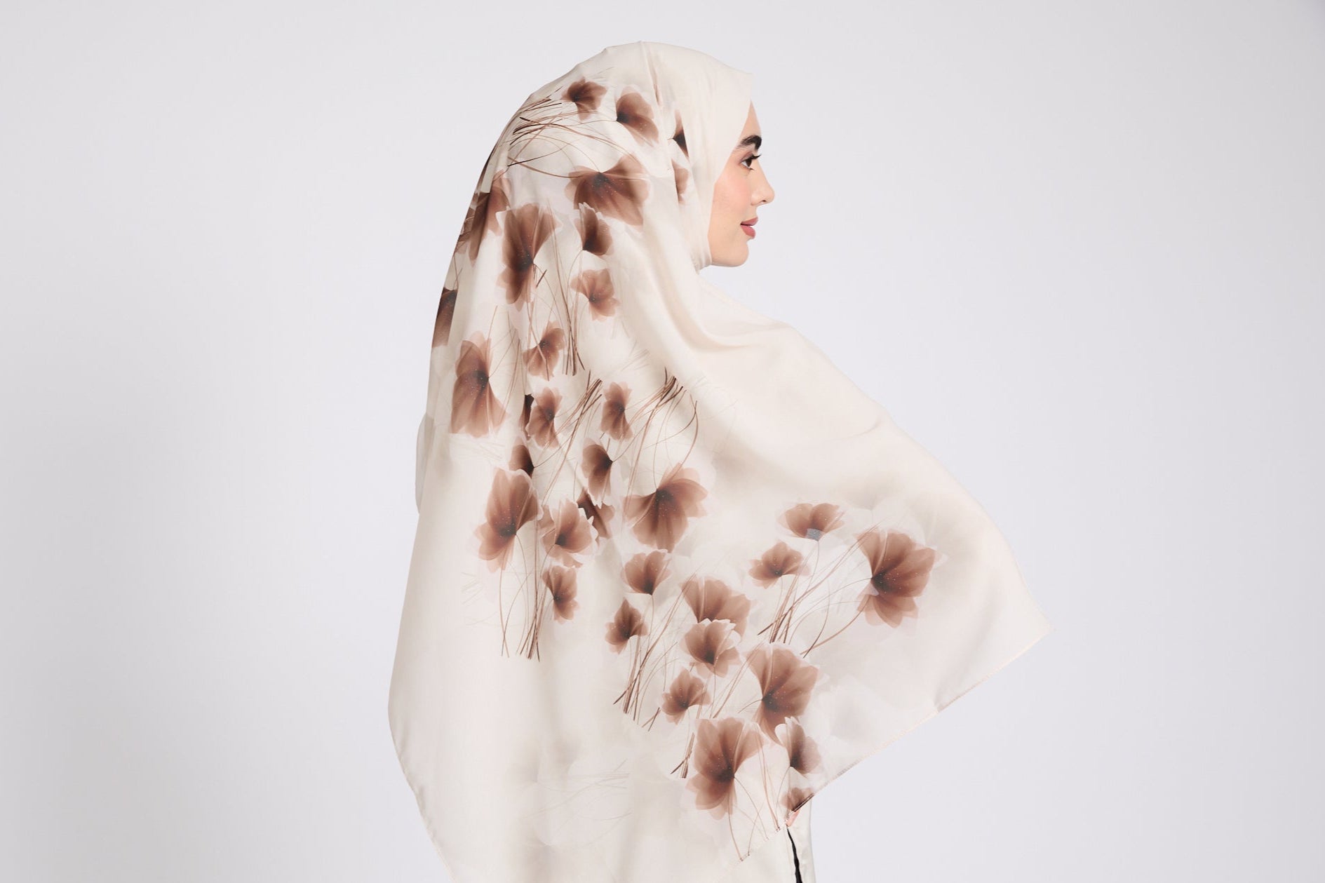 Hijab Imprimé Luxe - Crépuscule Fleuri - ÉDITION LIMITÉE