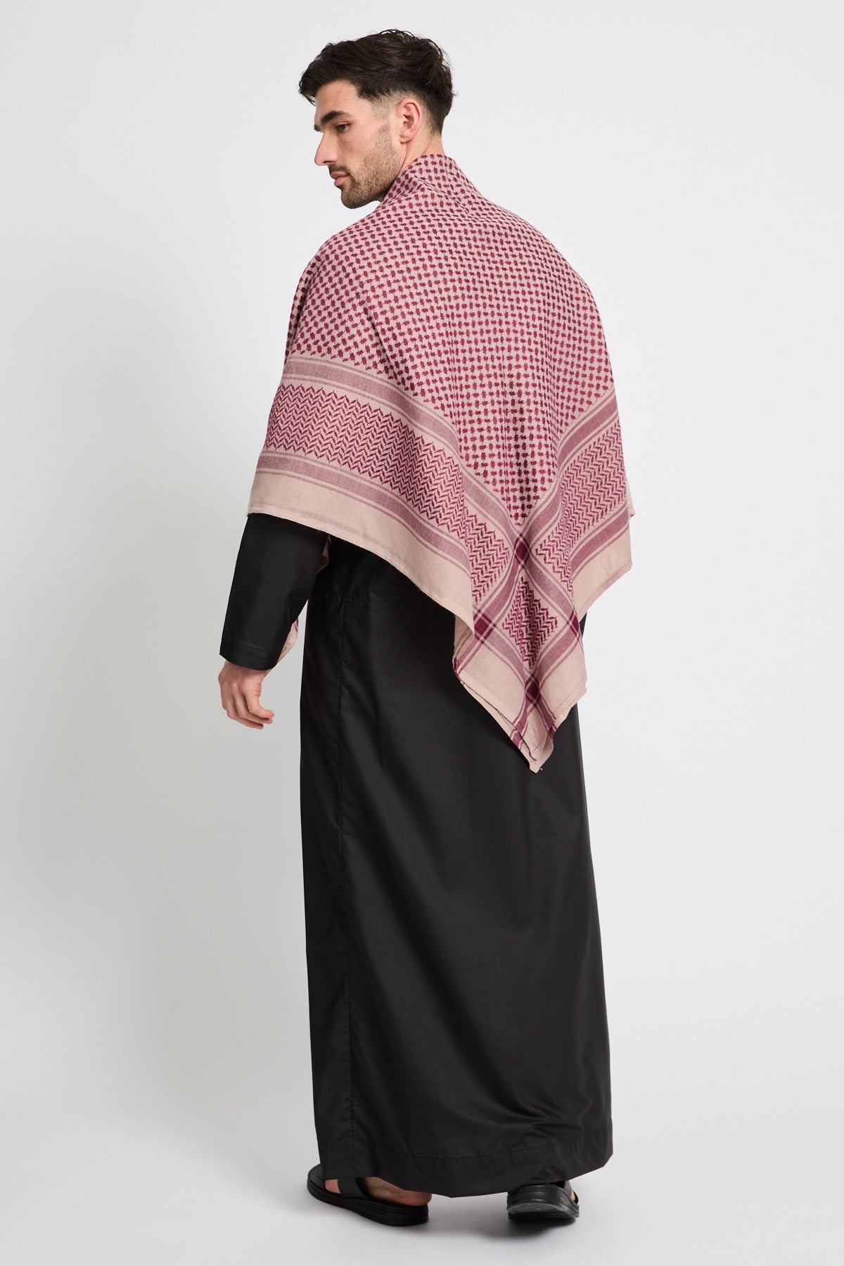 Foulard Keffieh - Bordeaux Poudré