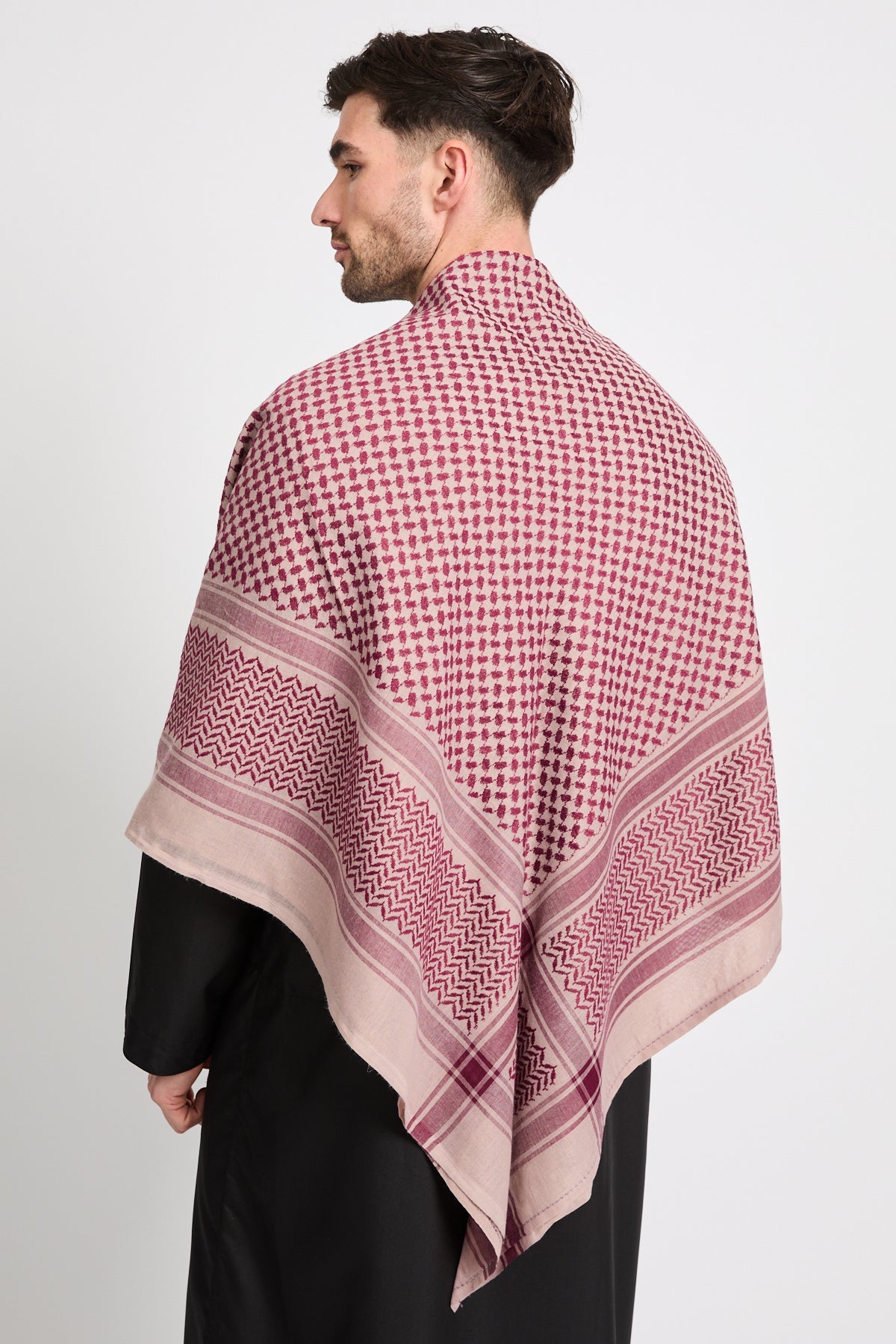 Foulard Keffieh - Bordeaux Poudré