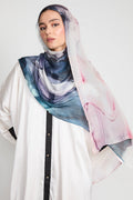 Hijab Modal Imprimé Premium - Mirage Aurora